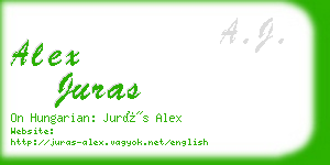 alex juras business card